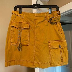 Free People Mustard Skirt